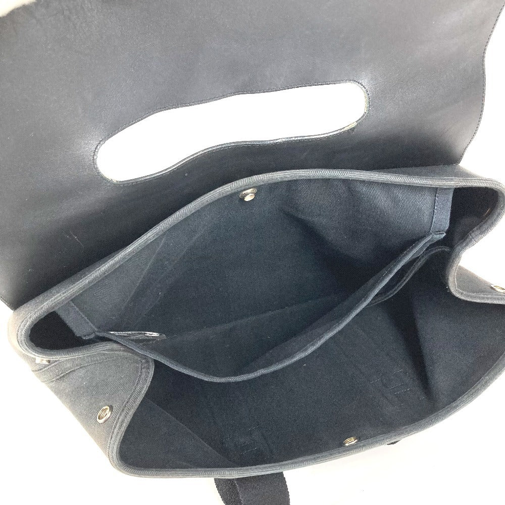 HERMES ヴァルパライソ MM ヴァルパライソMM カバン フラップ トートバッグ ハンドバッグ トワルシェブロン ユニセックス ブラック