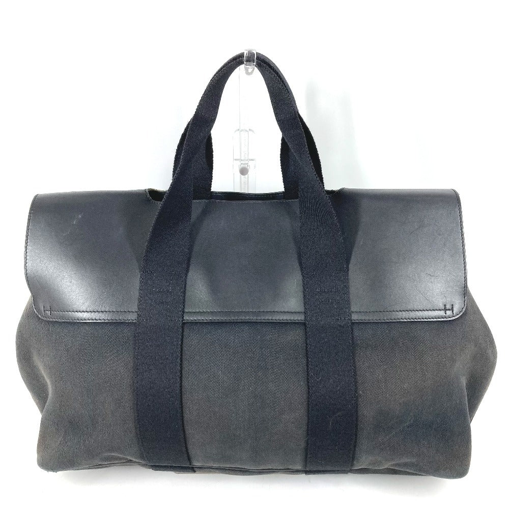 HERMES ヴァルパライソ MM ヴァルパライソMM カバン フラップ トートバッグ ハンドバッグ トワルシェブロン ユニセックス ブラック