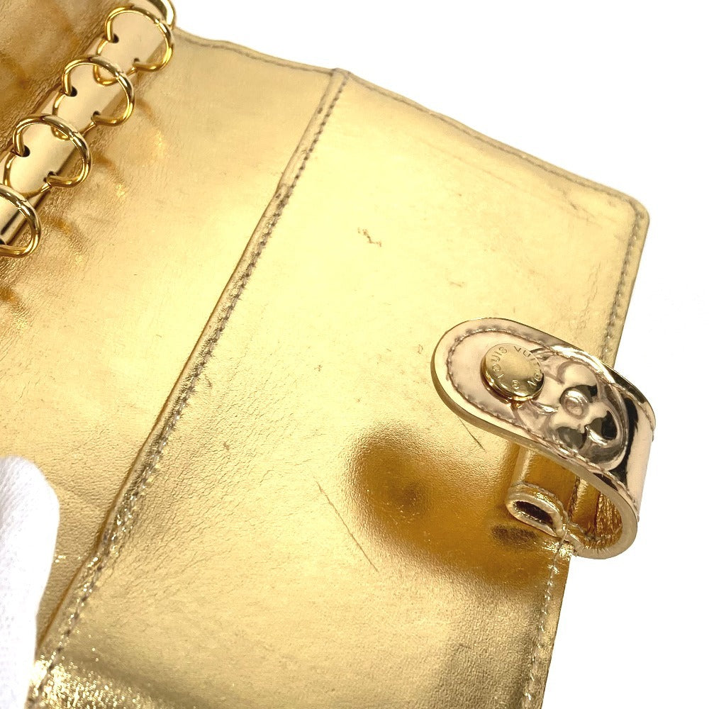 LOUIS VUITTON R20962 モノグラムミロワール アジェンダPM アジェンダ PM システム手帳 ステーショナリー 手帳カバー レザー ユニセックス ゴールド