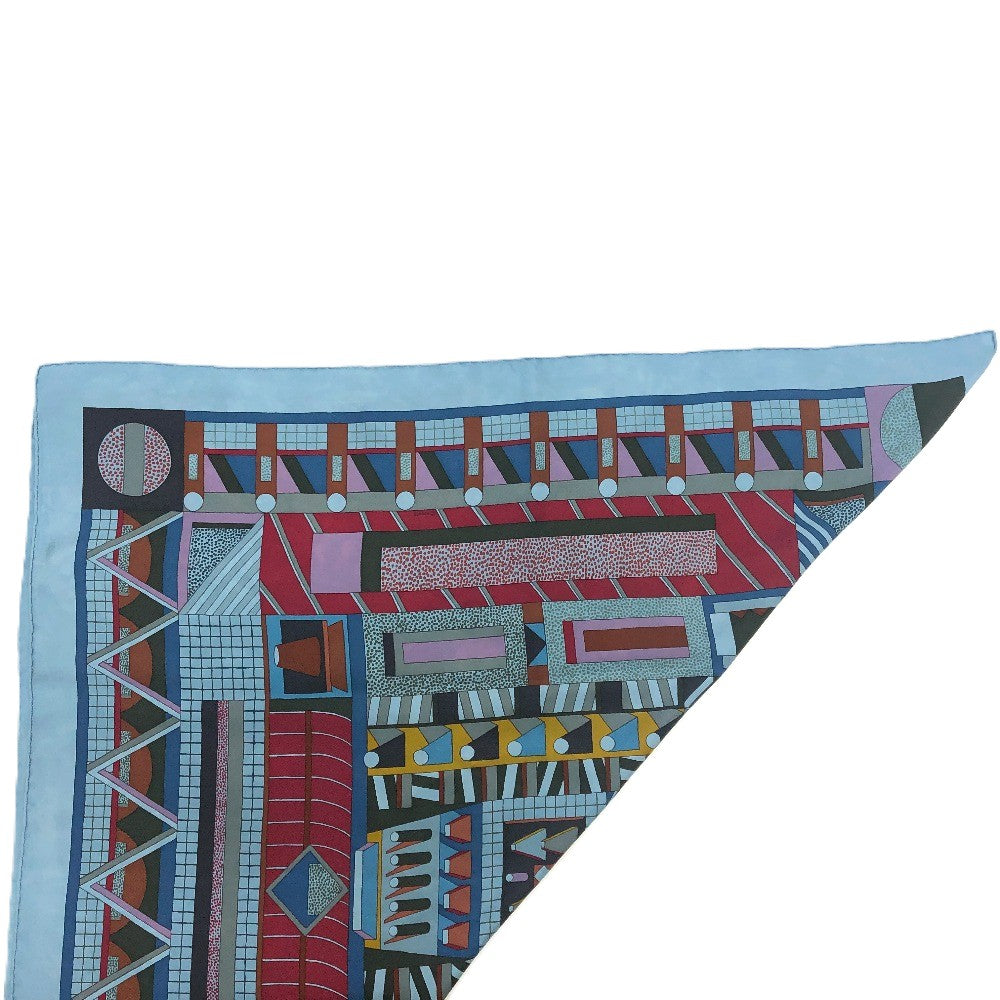 HERMES A GARDEN OF SHAPES ガーデンオブシェイプ カレ90 カレ 90 ショール ストール 大判 スカーフ スカーフ シルク ユニセックス ブルー