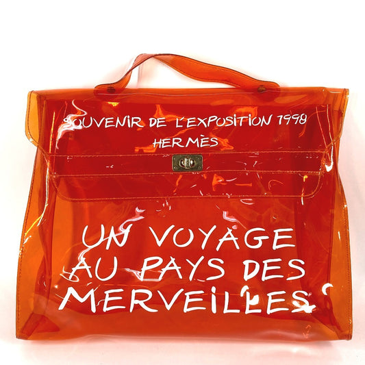 HERMES ビニールケリー ビニール ケリー カバン トートバッグ ハンドバッグ ビニール レディース オレンジ