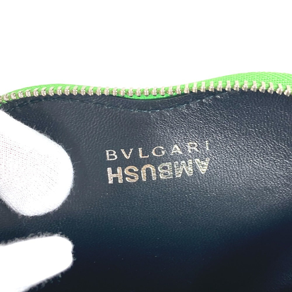 BVLGARI AMBUSH アンブッシュ ロゴ ハート 財布 小銭入れ コインケース レザー ユニセックス グリーン