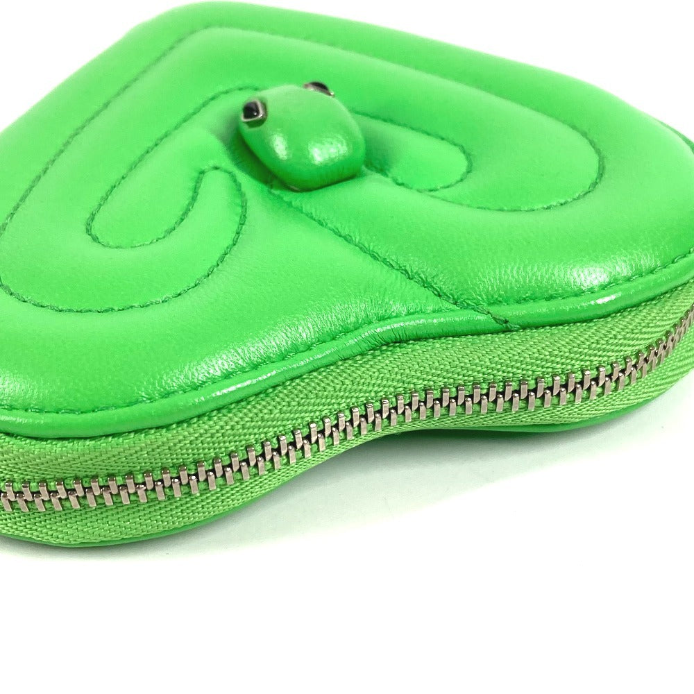 BVLGARI AMBUSH アンブッシュ ロゴ ハート 財布 小銭入れ コインケース レザー ユニセックス グリーン