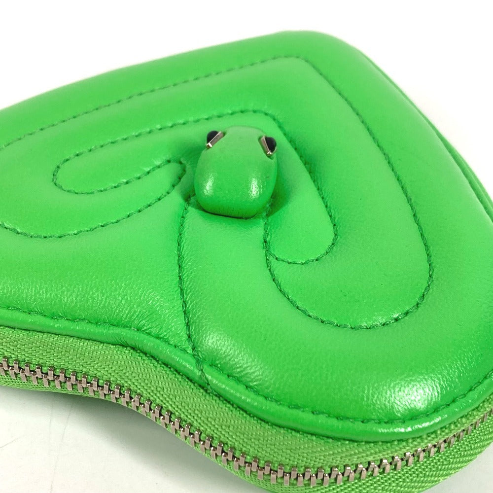 BVLGARI AMBUSH アンブッシュ ロゴ ハート 財布 小銭入れ コインケース レザー ユニセックス グリーン