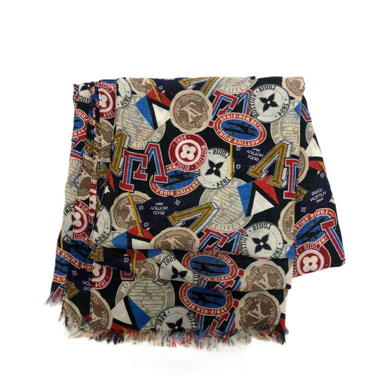 LOUIS VUITTON M70623 エトール オールオーバー LVリーグ ストール フリンジ 大判 ストール マフラー アパレル ファッション小物 ショール コットン ユニセックス M70623