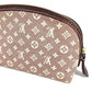 LOUIS VUITTON M40377 モノグラムイディール ポシェットコスメティック メイクポーチ トラベルポーチ マルチポーチ 化粧ポーチ モノグラムイディール レディース セピア レッド