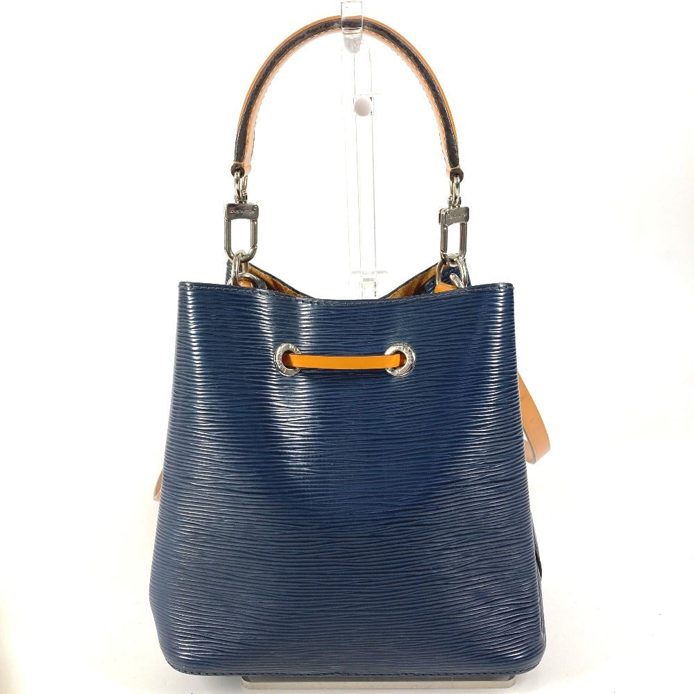 LOUIS VUITTON M53610 エピ ネオノエBB ネオノエ BB バイカラー カバン 斜め掛け 2WAYバッグ ハンドバッグ 巾着バッグ ショルダーバッグ エピレザー ユニセックス アンディゴ×サフラン ネイビー