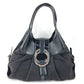 BVLGARI Double Coin Bulgari Bulgari Logo Chandra Tote Bag Shoulder Bag Leather Ladies Black