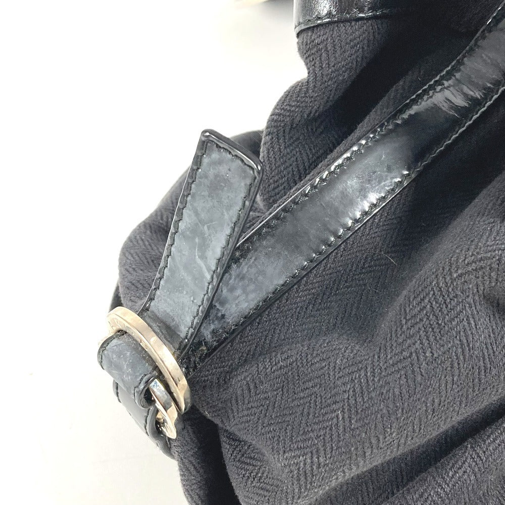 BVLGARI Double Coin Bulgari Bulgari Logo Chandra Tote Bag Shoulder Bag Leather Ladies Black