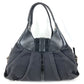 BVLGARI Double Coin Bulgari Bulgari Logo Chandra Tote Bag Shoulder Bag Leather Ladies Black