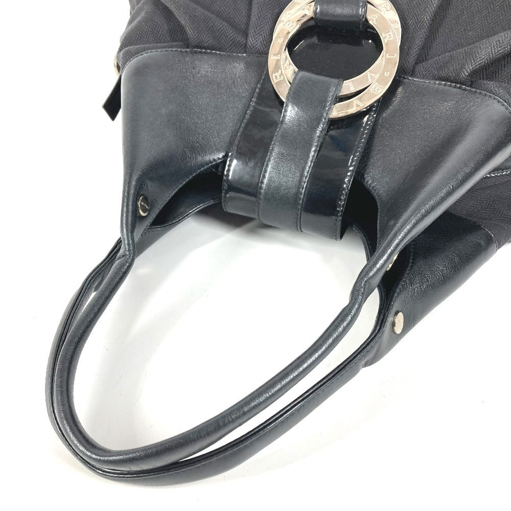 BVLGARI Double Coin Bulgari Bulgari Logo Chandra Tote Bag Shoulder Bag Leather Ladies Black