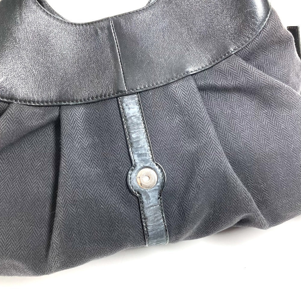 BVLGARI Double Coin Bulgari Bulgari Logo Chandra Tote Bag Shoulder Bag Leather Ladies Black