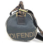 FENDI ヴィンテージ ロゴ ミニボストンバッグ カバン 斜め掛け ハンドバッグ 筒形 ショルダーバッグ ナイロン ユニセックス ブラック