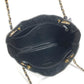 CHANEL Vintage Quilted Matelasse Double Chain Bag Shoulder Tote Bag Chain Bag Shoulder Bag Leather Ladies Black