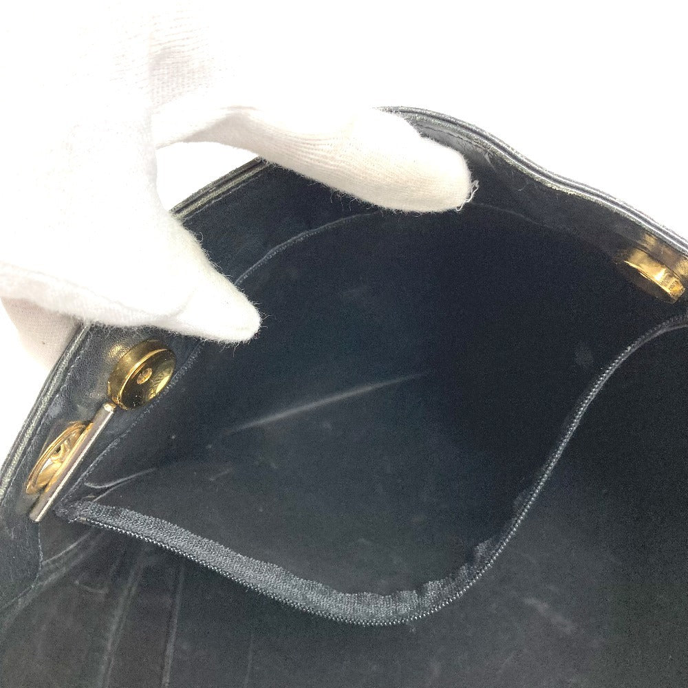 CHANEL Vintage Quilted Matelasse Double Chain Bag Shoulder Tote Bag Chain Bag Shoulder Bag Leather Ladies Black