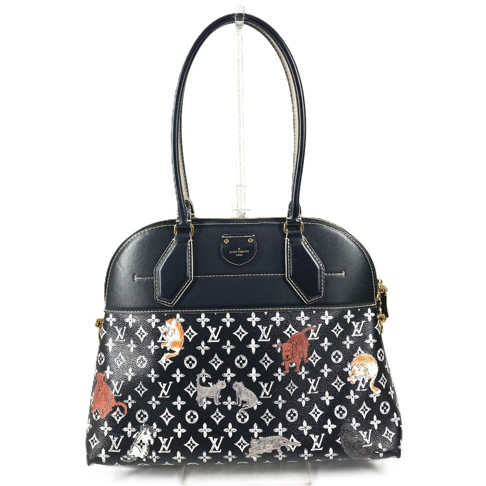 LOUIS VUITTON M44403 キャットグラム 猫 グレースコディントンコラボ アルマスープル トートバッグ カバン 肩掛け ショルダーバッグ レザー レディース ノワール ブラック