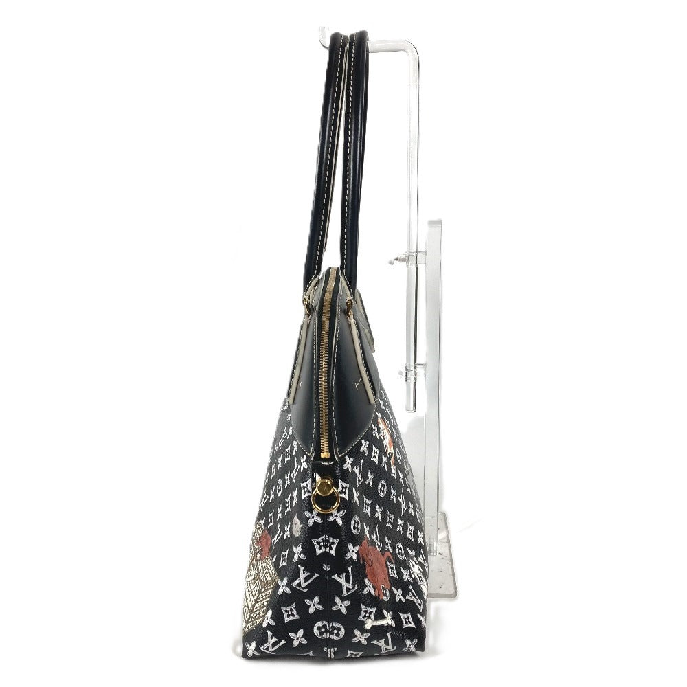 LOUIS VUITTON M44403 キャットグラム 猫 グレースコディントンコラボ アルマスープル トートバッグ カバン 肩掛け ショルダーバッグ レザー レディース ノワール ブラック