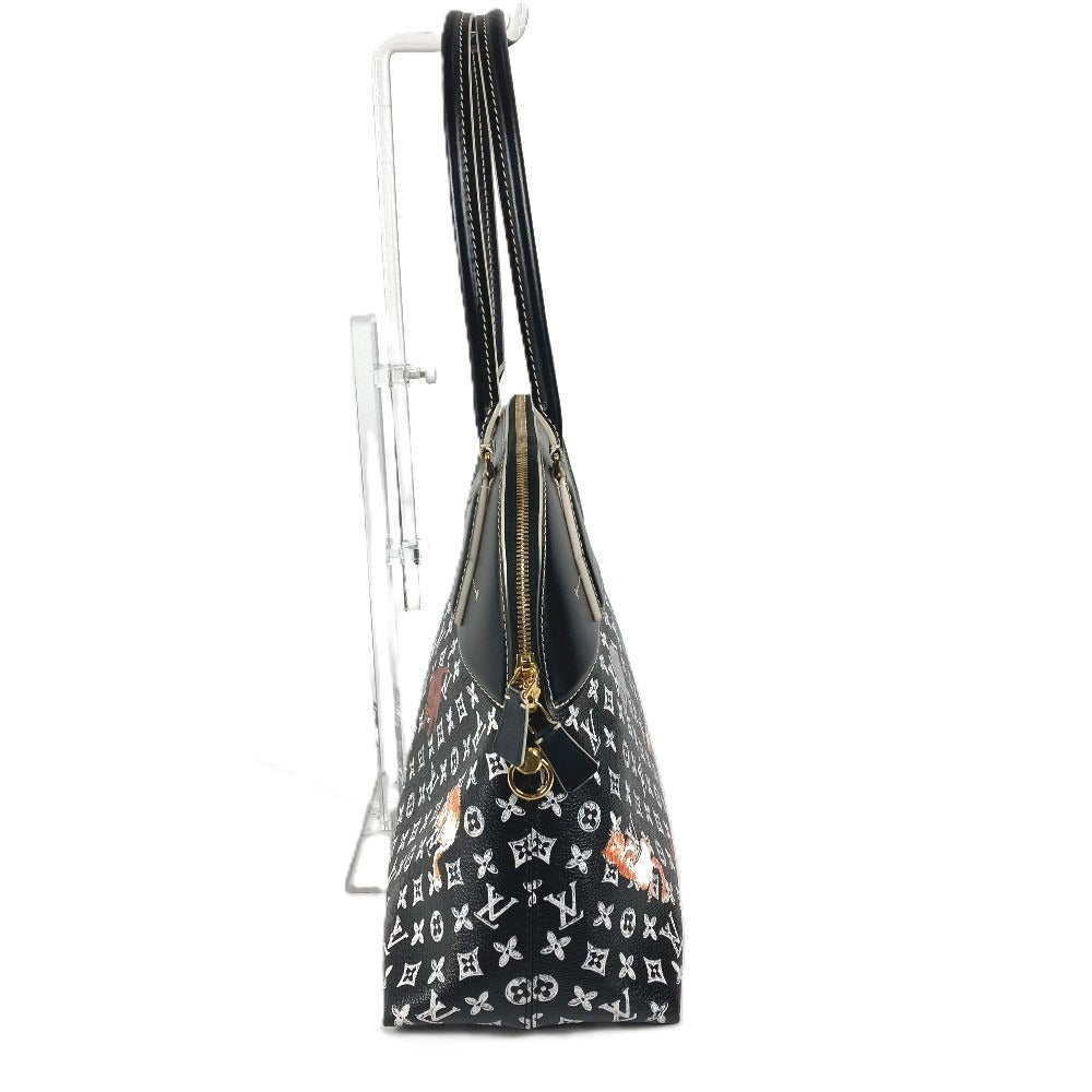 LOUIS VUITTON M44403 キャットグラム 猫 グレースコディントンコラボ アルマスープル トートバッグ カバン 肩掛け ショルダーバッグ レザー レディース ノワール ブラック