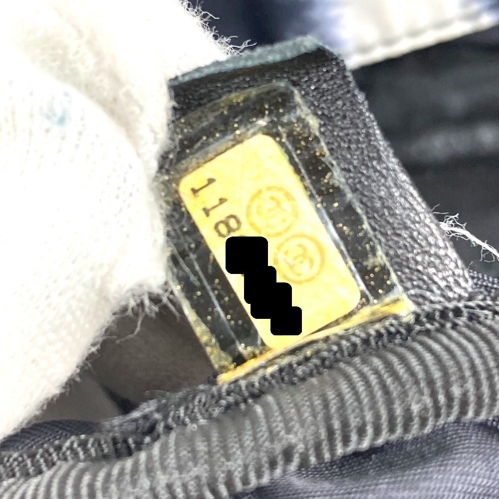 CHANEL スポーツ CC ココマーク ロゴ バイカラー カバン 斜め掛け ショルダーバッグ ナイロン ユニセックス ブラック