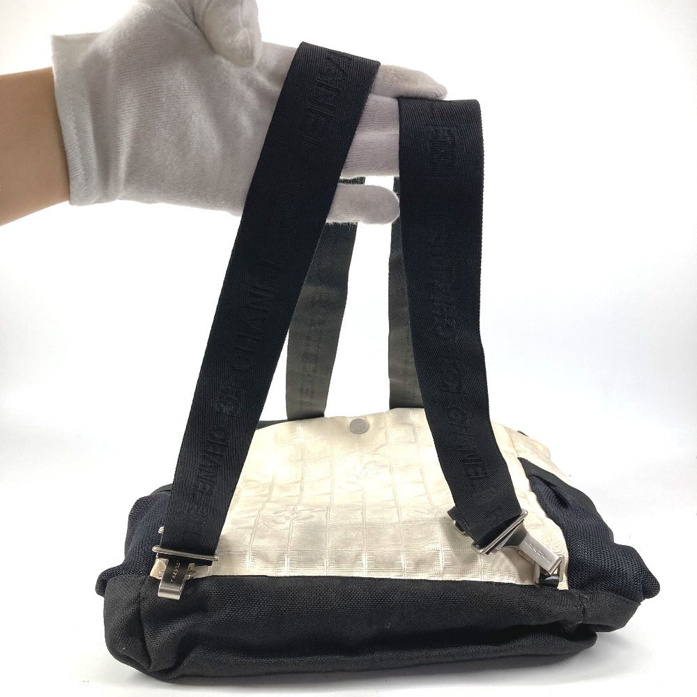 CHANEL スポーツ CC ココマーク ロゴ バイカラー カバン 2WAYバッグ トートバッグ 肩掛け リュックサック ナイロン ユニセックス ブラック