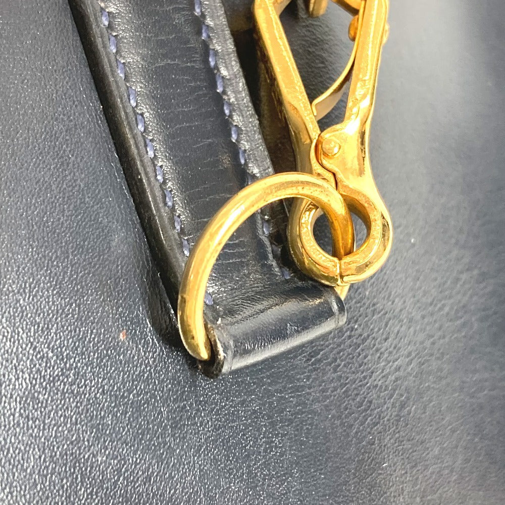 HERMES ヴィンテージ トリム31 トリム 31 カバン 肩掛け トートバッグ ショルダーバッグ レザー ユニセックス ネイビー