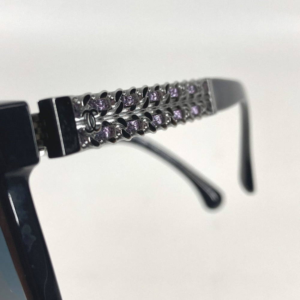 CHANEL 5360-Q-A CC ココマーク ロゴ チェーン めがね メガネ アイウェア 眼鏡 サングラス ユニセックス ネイビー