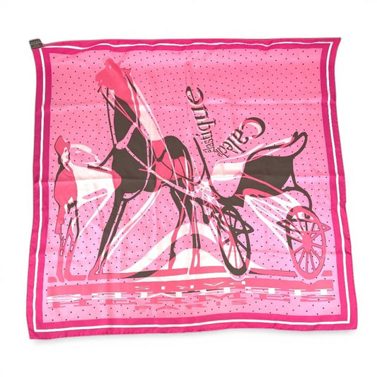 HERMES CALECHE ELASTIQUE カレーシュ エラスティック カレ90 カレ 90 スカーフ シルク ユニセックス ピンク