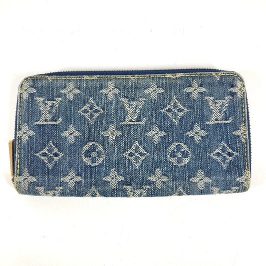 LOUIS VUITTON M95341 モノグラムデニム ジッピーウォレット ロングウォレット ラウンドファスナー 長財布 モノグラムデニムキャンバス ユニセックス ブルー