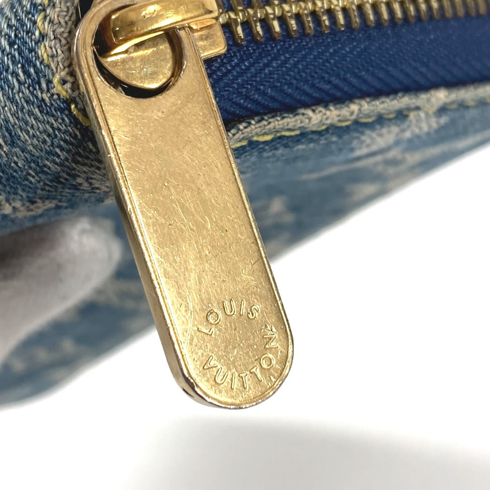 LOUIS VUITTON M95341 Monogram Denim Zippy Wallet Long Wallet Round Zipper Long Wallet Monogram Denim Canvas Unisex Blue