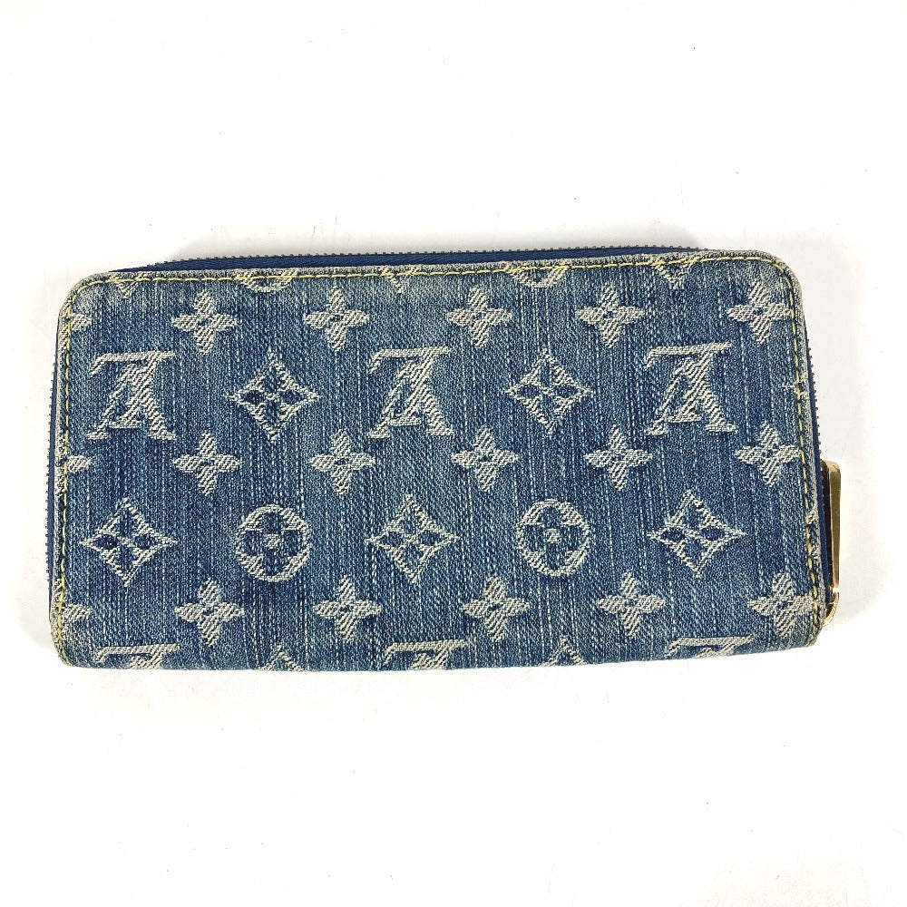 LOUIS VUITTON M95341 Monogram Denim Zippy Wallet Long Wallet Round Zipper Long Wallet Monogram Denim Canvas Unisex Blue