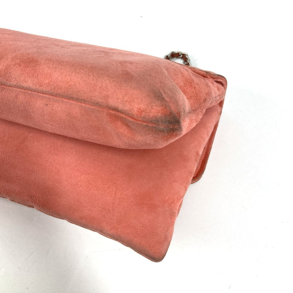 CHANEL フラップ 2.55金具 チョコバー カバン 肩掛け フラップ ショルダーバッグ スエード ユニセックス ピンク
