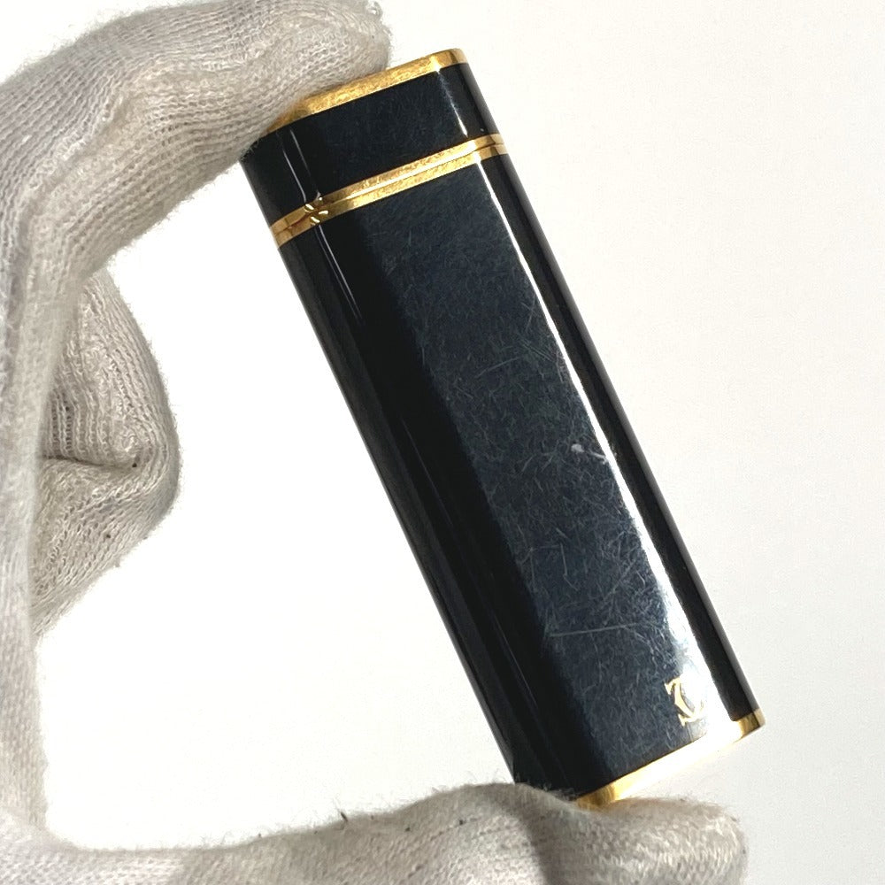 CARTIER Logo Smoking Accessory Lighter Metal Unisex Black