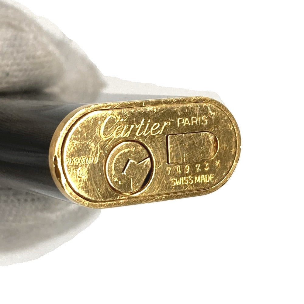 CARTIER Logo Smoking Accessory Lighter Metal Unisex Black