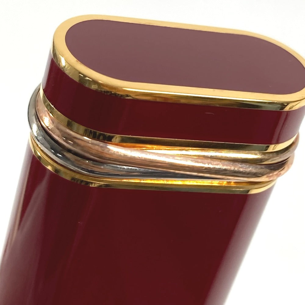 CARTIER Logo Trinity Smoking Accessory Lighter Metal Unisex Wine Red