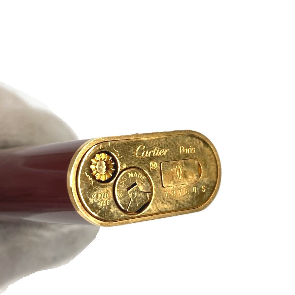 CARTIER Logo Trinity Smoking Accessory Lighter Metal Unisex Wine Red