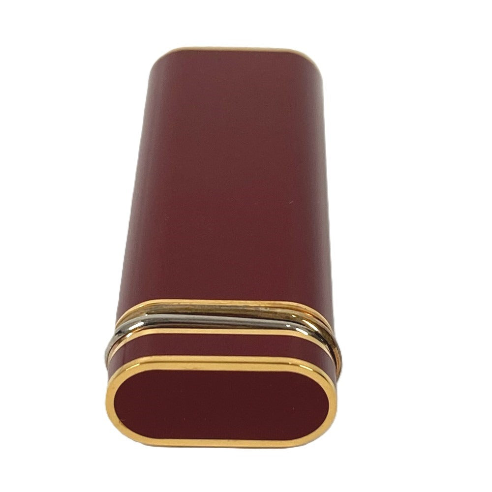CARTIER Logo Trinity Smoking Accessory Lighter Metal Unisex Wine Red