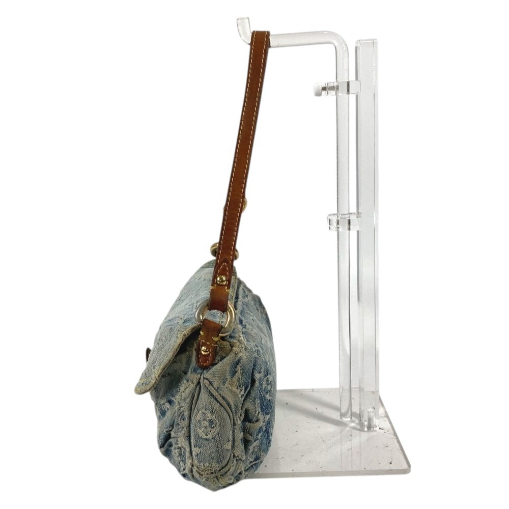 LOUIS VUITTON M95050 モノグラムデニム ミニプリーティ ミニ プリーティ カバン ハンドバッグ ショルダーバッグ モノグラムデニム レディース ブルー