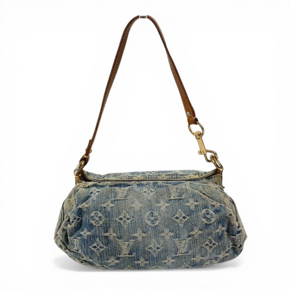 LOUIS VUITTON M95050 モノグラムデニム ミニプリーティ ミニ プリーティ カバン ハンドバッグ ショルダーバッグ モノグラムデニム レディース ブルー