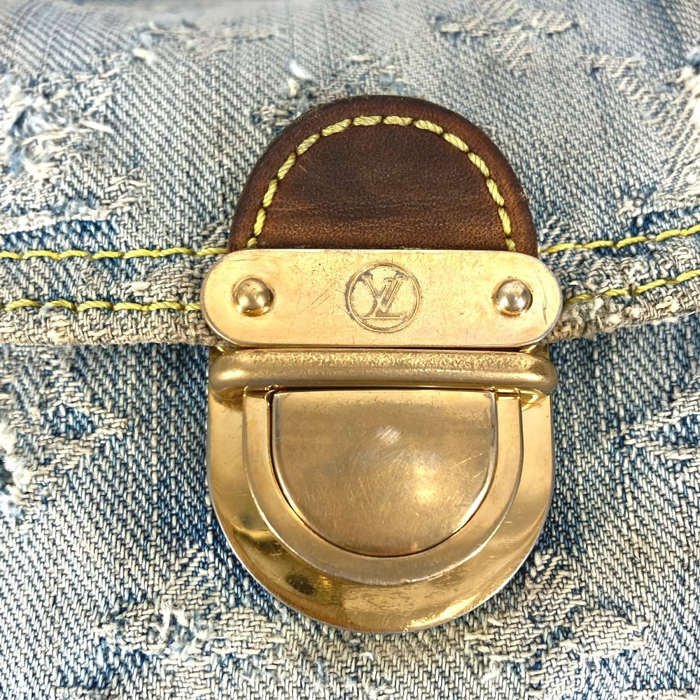 LOUIS VUITTON M95050 モノグラムデニム ミニプリーティ ミニ プリーティ カバン ハンドバッグ ショルダーバッグ モノグラムデニム レディース ブルー