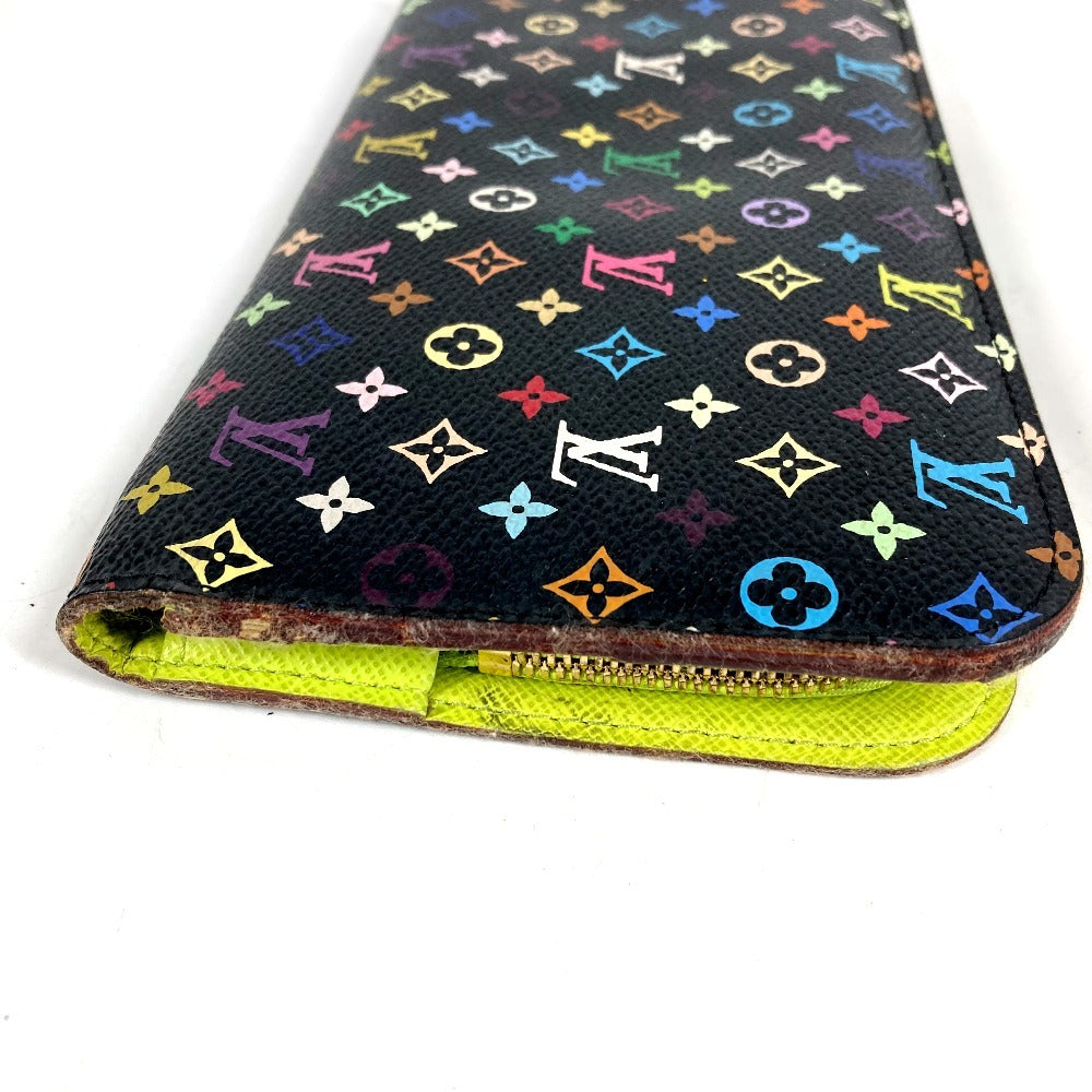 LOUIS VUITTON M93755 モノグラムマルチカラー ポルトフォイユアンソリット ロングウォレット ラウンドファスナー 長財布 モノグラムマルチカラーキャンバス ユニセックス ピスタッシュ ブラック