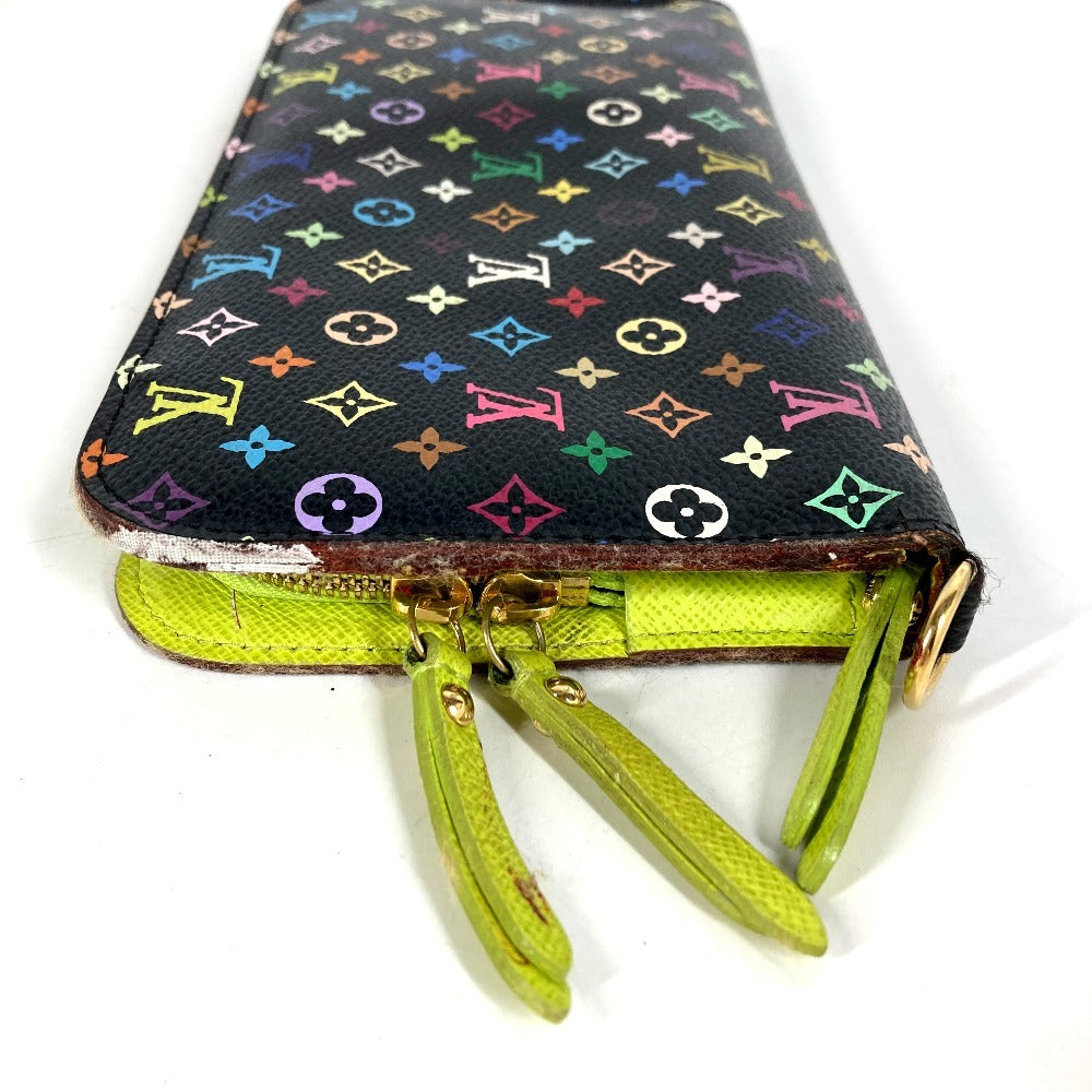 LOUIS VUITTON M93755 モノグラムマルチカラー ポルトフォイユアンソリット ロングウォレット ラウンドファスナー 長財布 モノグラムマルチカラーキャンバス ユニセックス ピスタッシュ ブラック