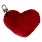LOUIS VUITTON M03171 Bag Charm LV Lucky Heart Bag Charm Fur Key Holder Velvet Unisex Red
