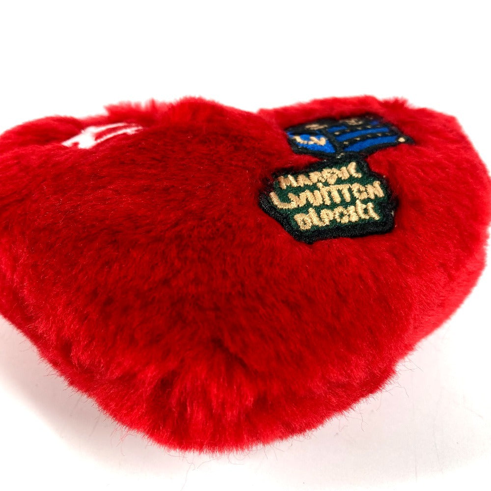 LOUIS VUITTON M03171 Bag Charm LV Lucky Heart Bag Charm Fur Key Holder Velvet Unisex Red