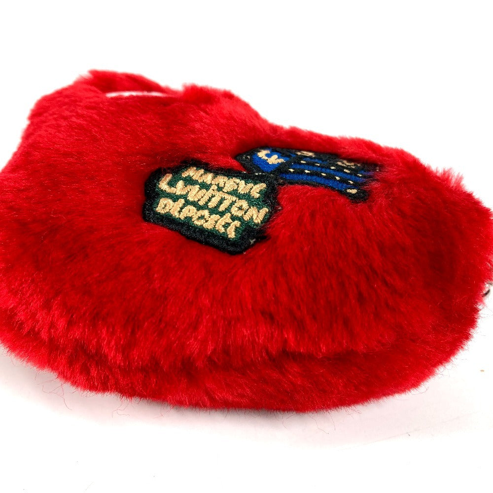 LOUIS VUITTON M03171 Bag Charm LV Lucky Heart Bag Charm Fur Key Holder Velvet Unisex Red