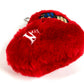 LOUIS VUITTON M03171 Bag Charm LV Lucky Heart Bag Charm Fur Key Holder Velvet Unisex Red