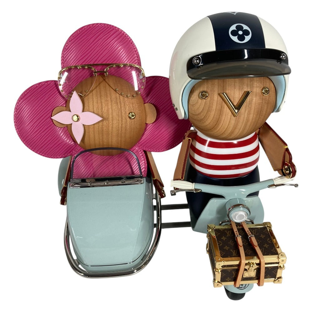 LOUIS VUITTON GI0573 インテリア 置物 ヴィヴィエンヌ ガストン サイドカー お祝い 飾り オブジェ レザー/ウッド ユニセックス マルチカラー