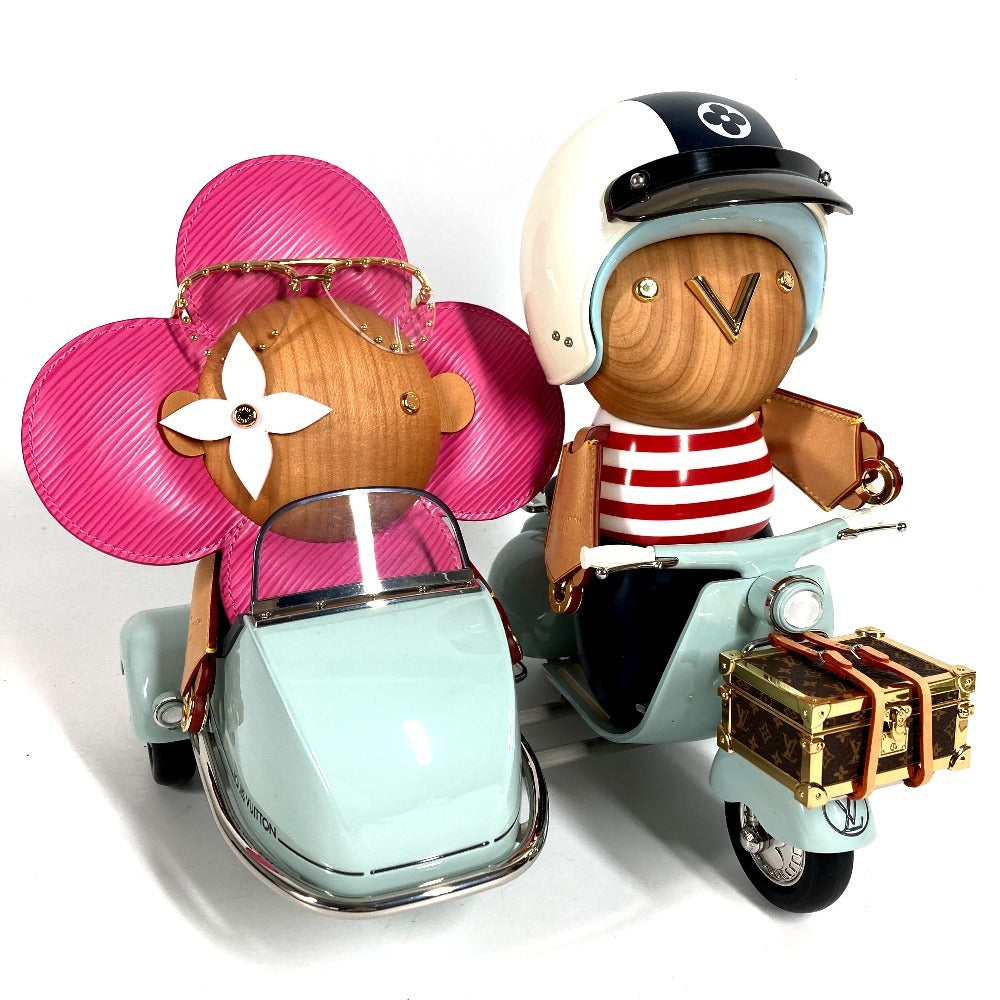 LOUIS VUITTON GI0573 インテリア 置物 ヴィヴィエンヌ ガストン サイドカー お祝い 飾り オブジェ レザー/ウッド ユニセックス マルチカラー