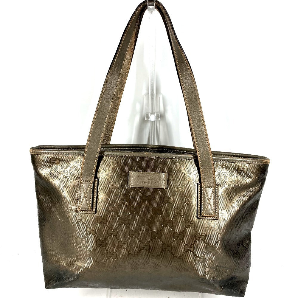 GUCCI 211138 GG インプリメ ロゴ 肩掛け カバン トートバッグ ショルダーバッグ GGインプリメ ユニセックス メタリックブラウン系
