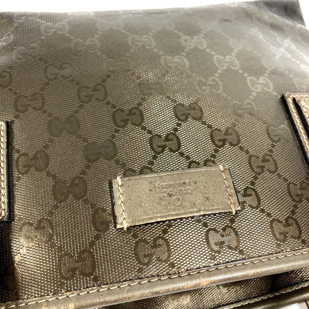 GUCCI 211138 GG インプリメ ロゴ 肩掛け カバン トートバッグ ショルダーバッグ GGインプリメ ユニセックス メタリックブラウン系