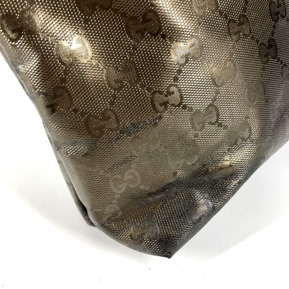 GUCCI 211138 GG インプリメ ロゴ 肩掛け カバン トートバッグ ショルダーバッグ GGインプリメ ユニセックス メタリックブラウン系